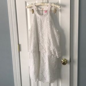 Lilly Pulitzer White Lace Romper Size 12
